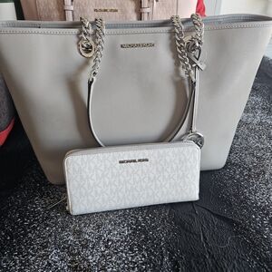 Michael Kors Light Gray Tote Only